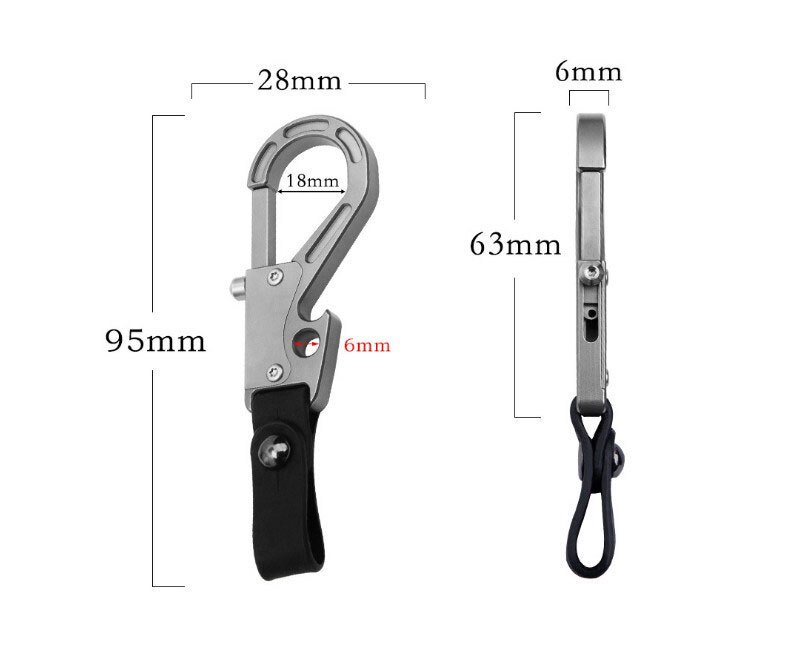 Titanium Keychain Bolt Action Keychain EDC Outdoor Portable Tools Lightweight