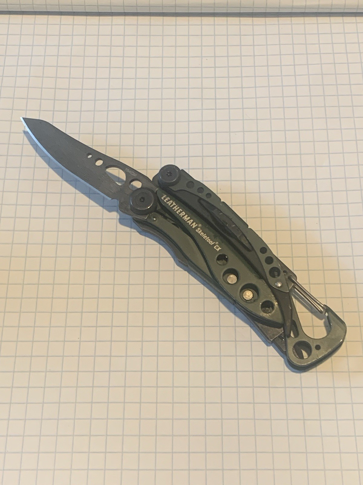 Leatherman Skeletool CX Multi Tool Plain Edge 154CM Blade Green Clean