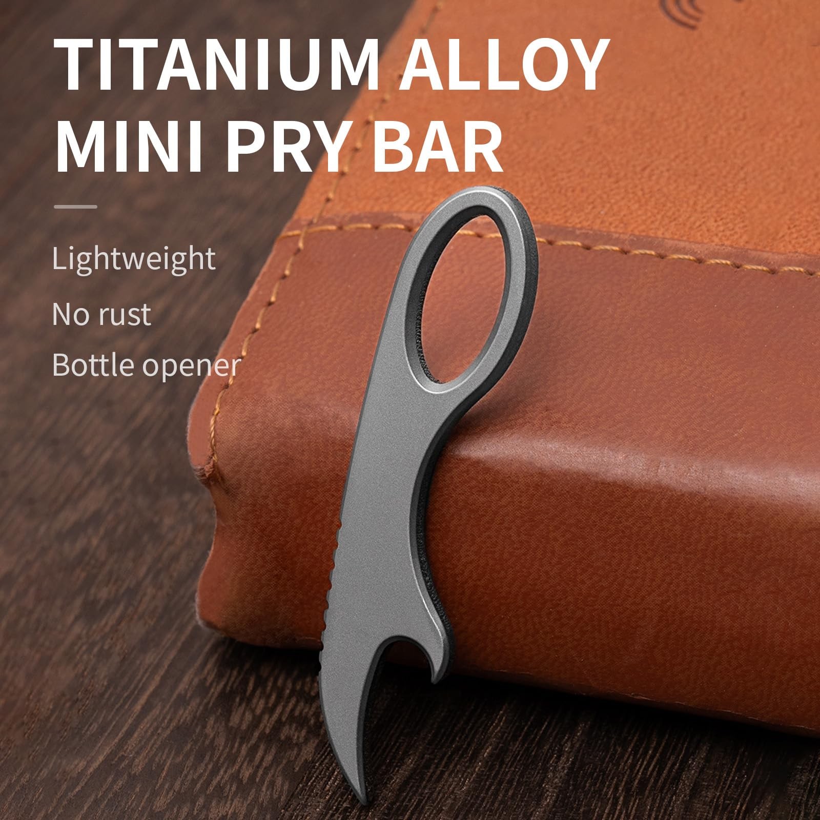 Titanium Alloy Multi-Tool Crowbar, Mini EDC Crowbar, Bottle…
