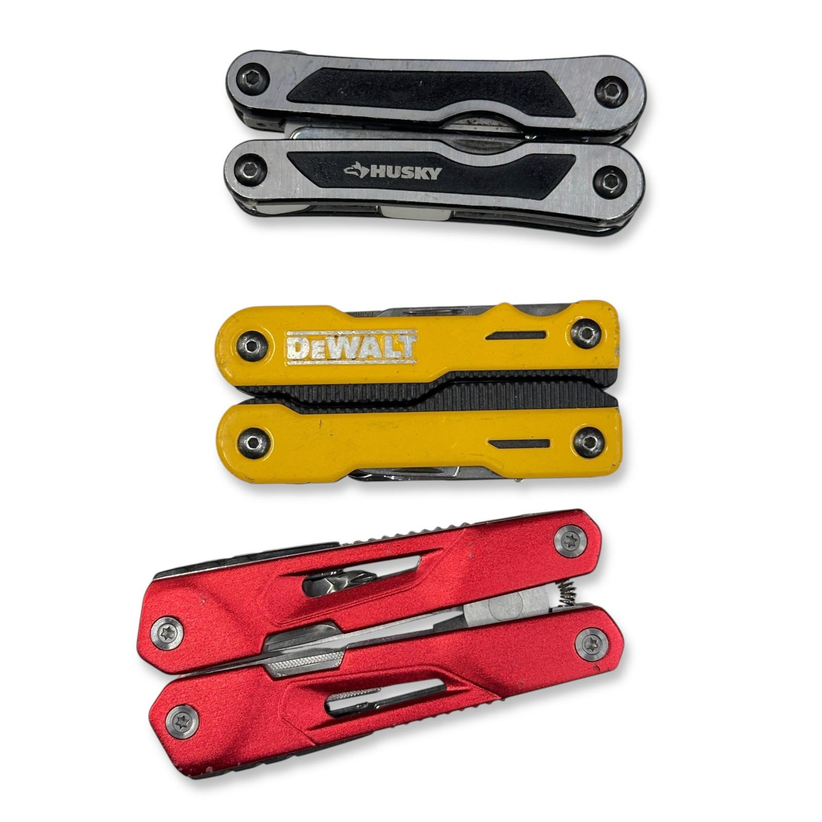 DeWalt DWHT71843, Uline, Husky Multi Tool Folding Pliers Set, 3 Pieces