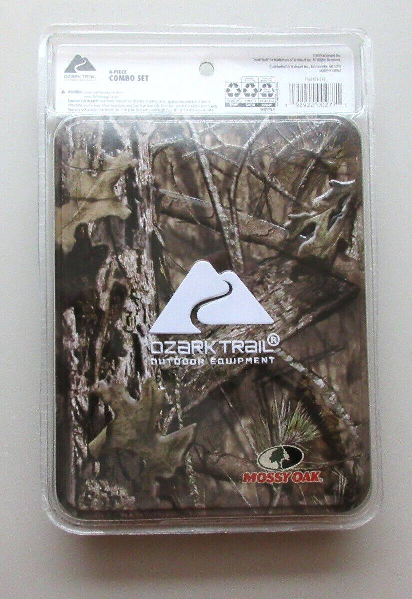 Ozark Trail Outdoor Equipment Camping Fishing Multitool Knife 4 Piece Combo Set
