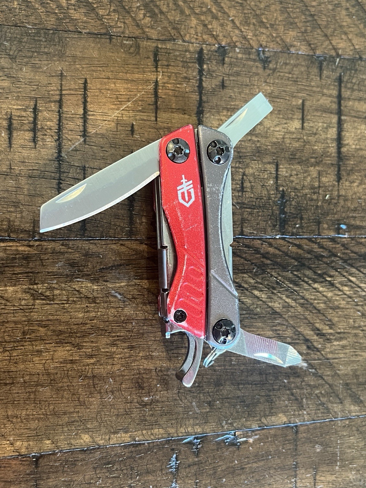 Used Gerber Dime Mini Multi-tool – Red And Silver – Good Condition