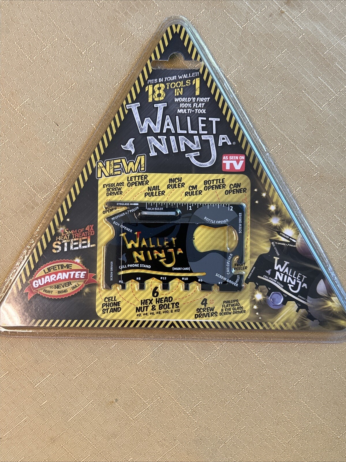 2 Packs of Wallet Ninja 18 in 1 Multi-purpose Credit Card Size Tool – Black