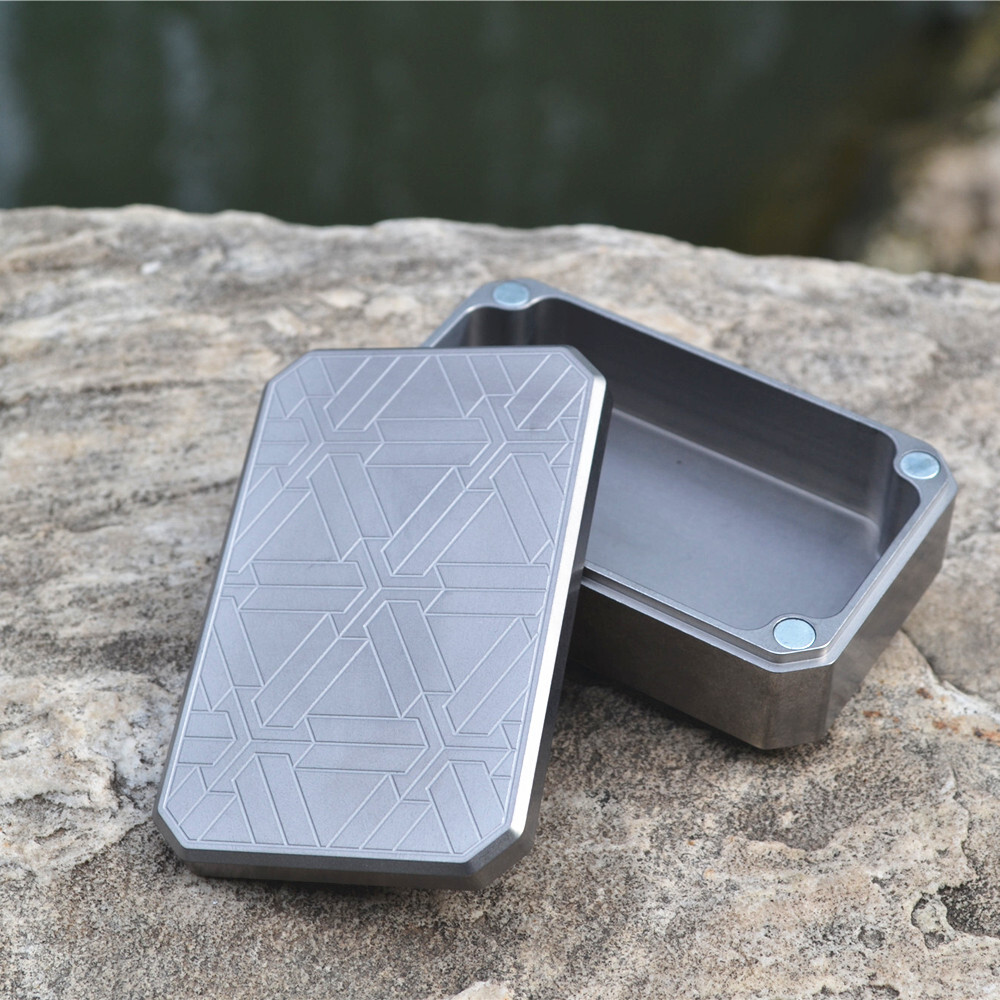 EDC Titanium Alloy Storage Box Portable Sealed Medicine Box Outdoor Travel Box