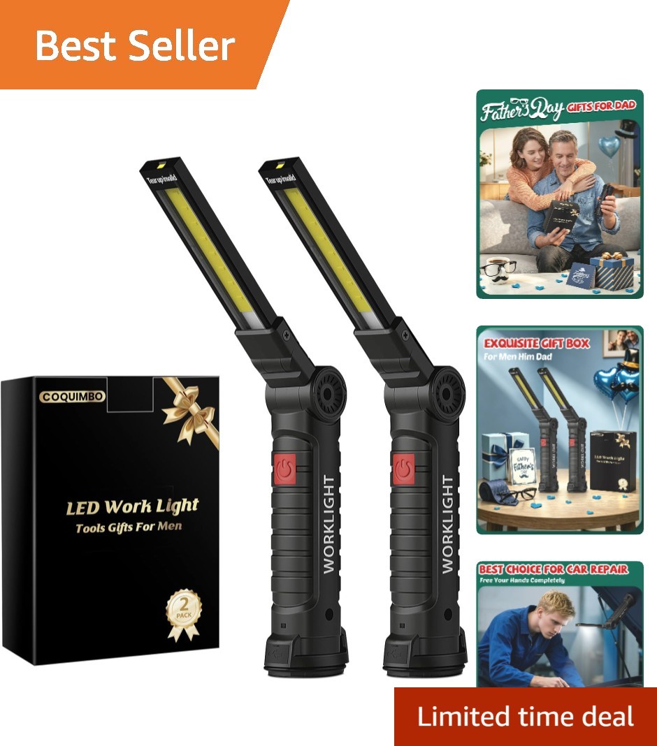 Tool Fathers Day Dad Gifts for Men Him Husband, Rechargeable LED Work Light B…