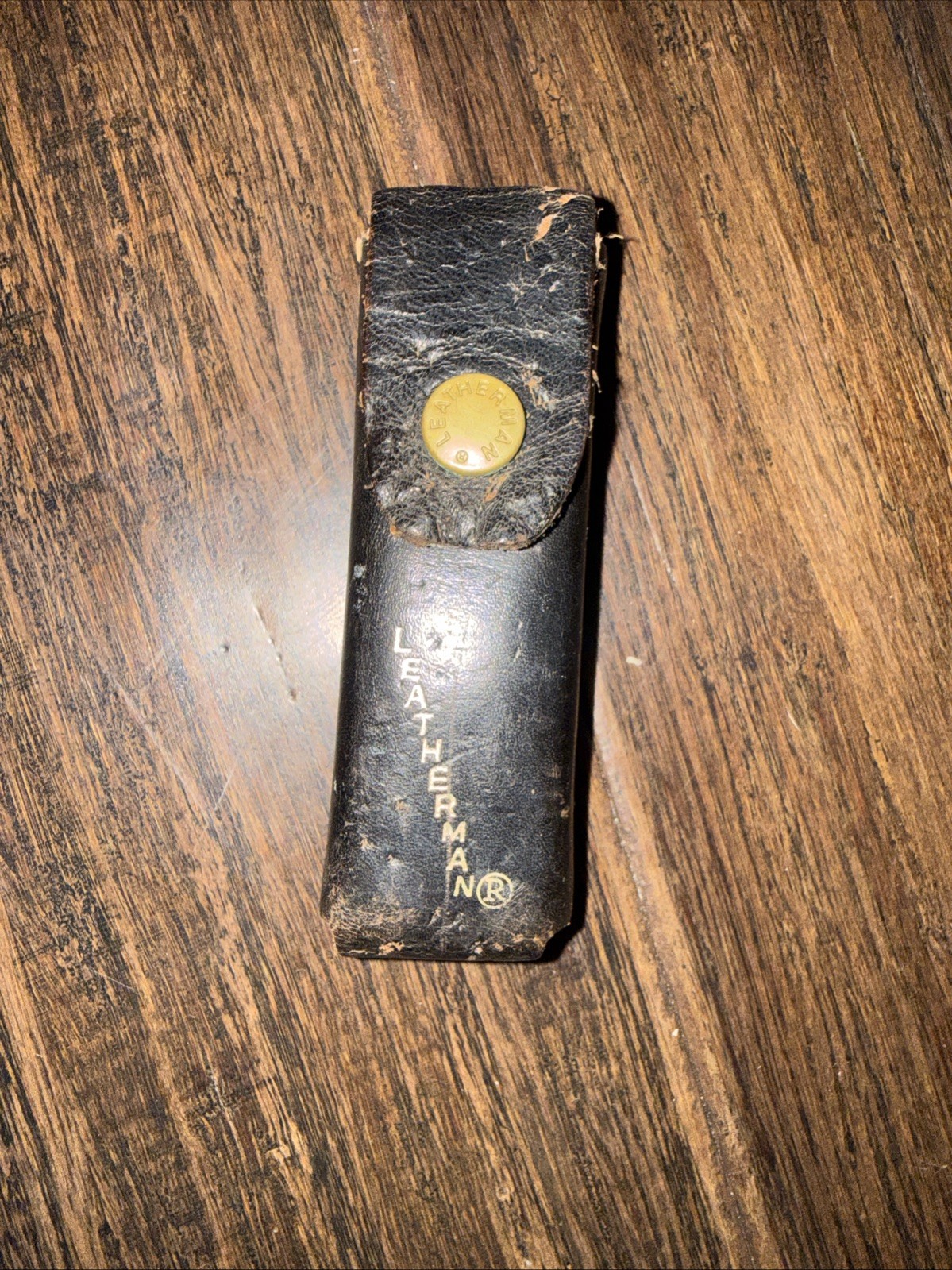 Leatherman Original Black Leather Belt Sheath ONLY – 4” Tool Case- Vintage
