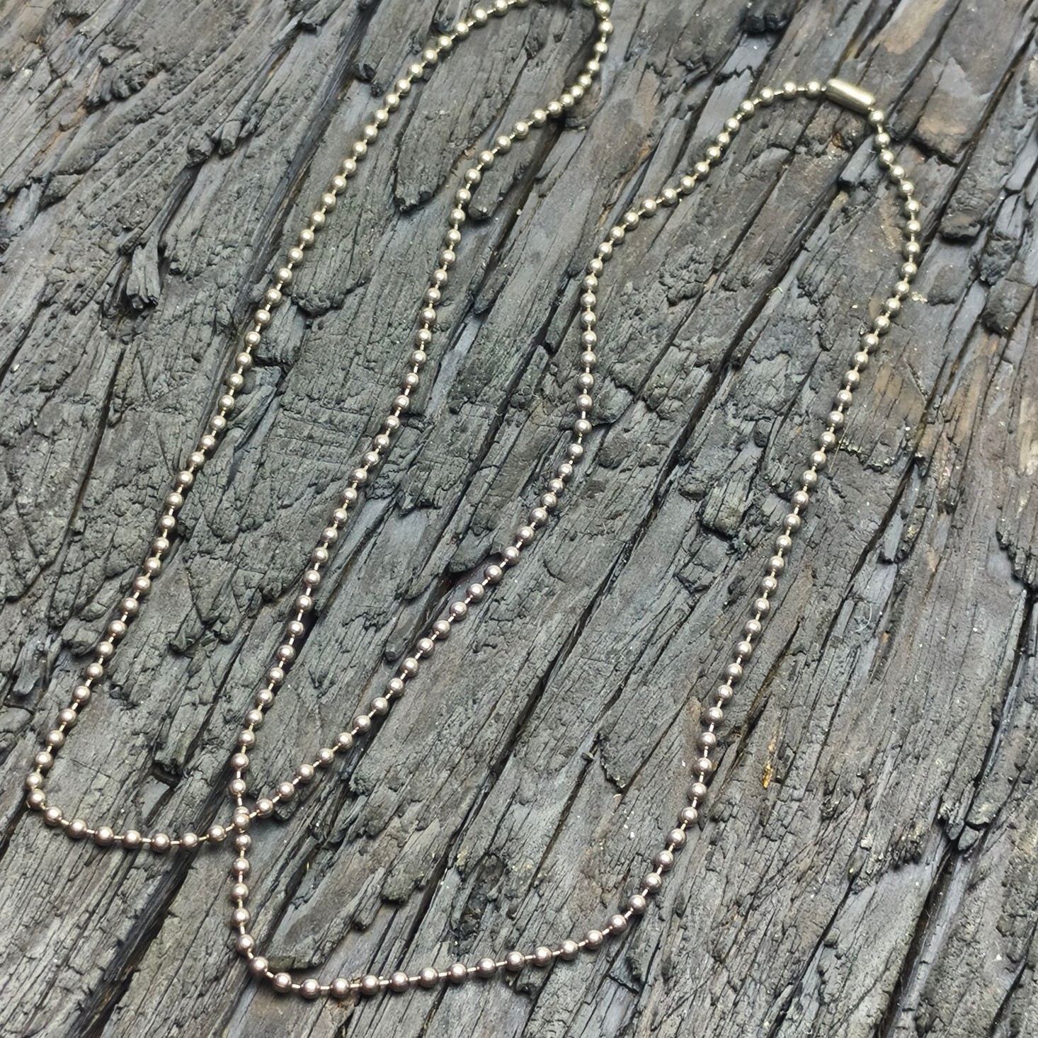 EDC Anti-allergy Pure Chain Ball Bead Necklace 2.4x650mm