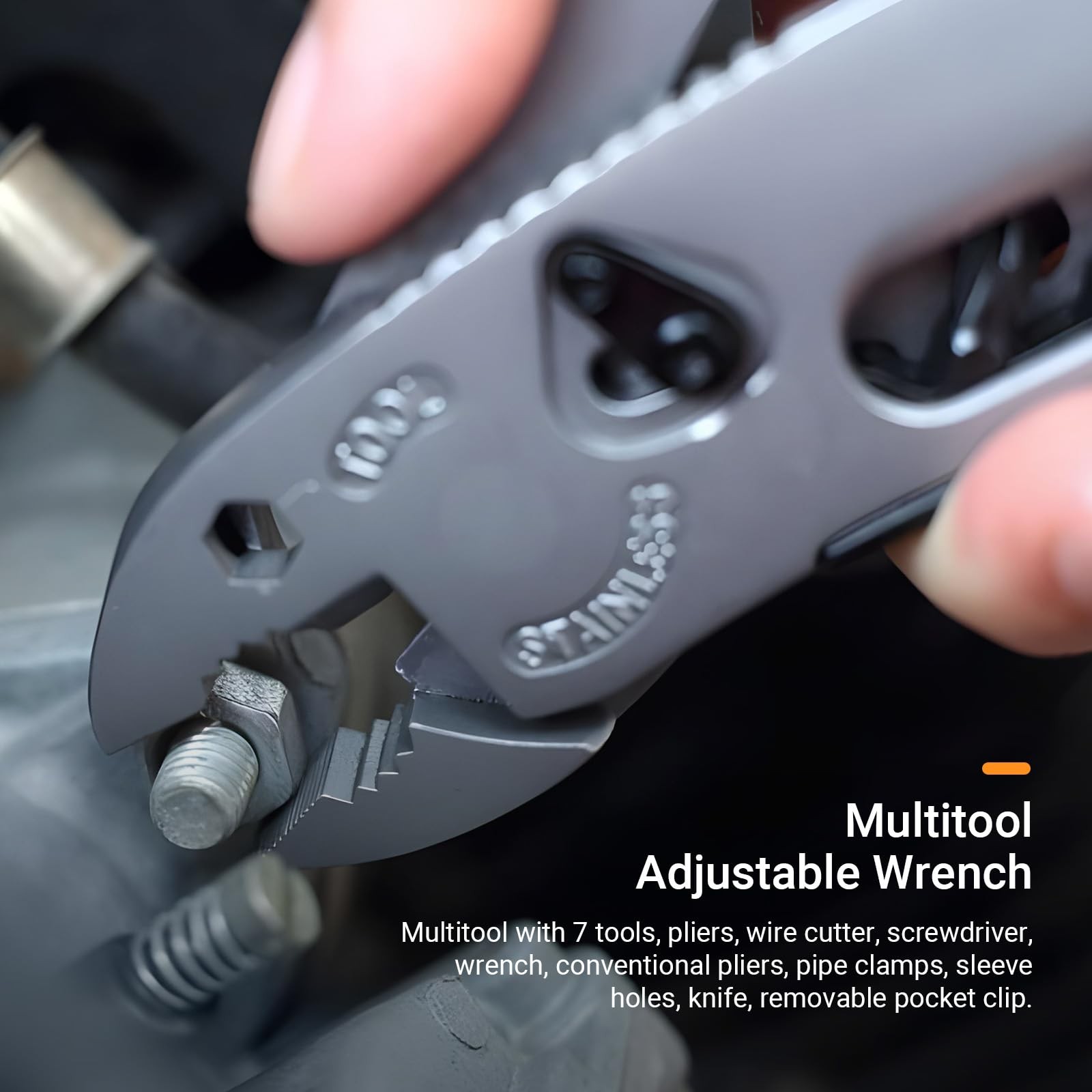 Multitool Wrench With 7 Tools/Pliers/Wire Cutter/Screwdriver with Pocket Clip…