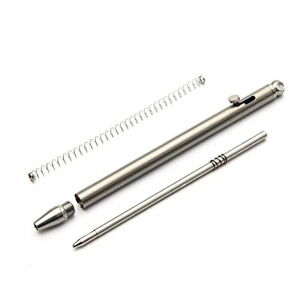 Titanium Alloy Mini Pocket Pen EDC Outdoor Tool Portable Key Chain Ballpoint Pen