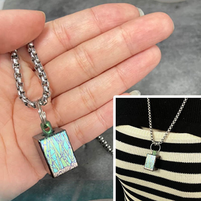 Titanium Alloy Knife Bead Pendant Lanyard Parachute Cord DIY Necklace Head EDC