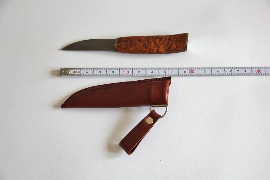 Roselli Messer Puukko Wootz UHC -carpenter’s knife, SILVER new sheet- RW210S NEU