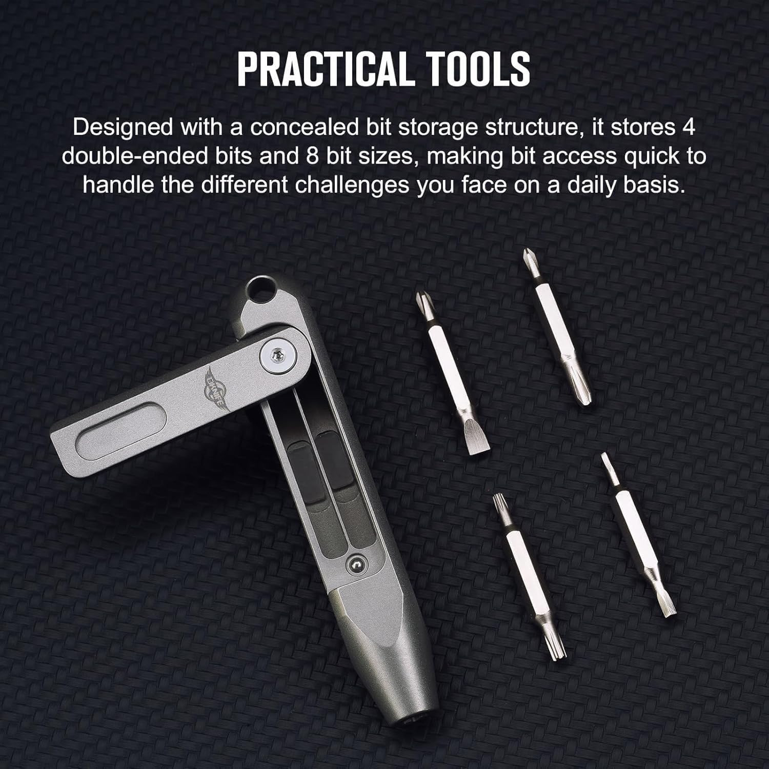 Otacle D1 Titanium Small EDC Multi Bit Pocket Screwdriver, 9 in 1 Mini Precision