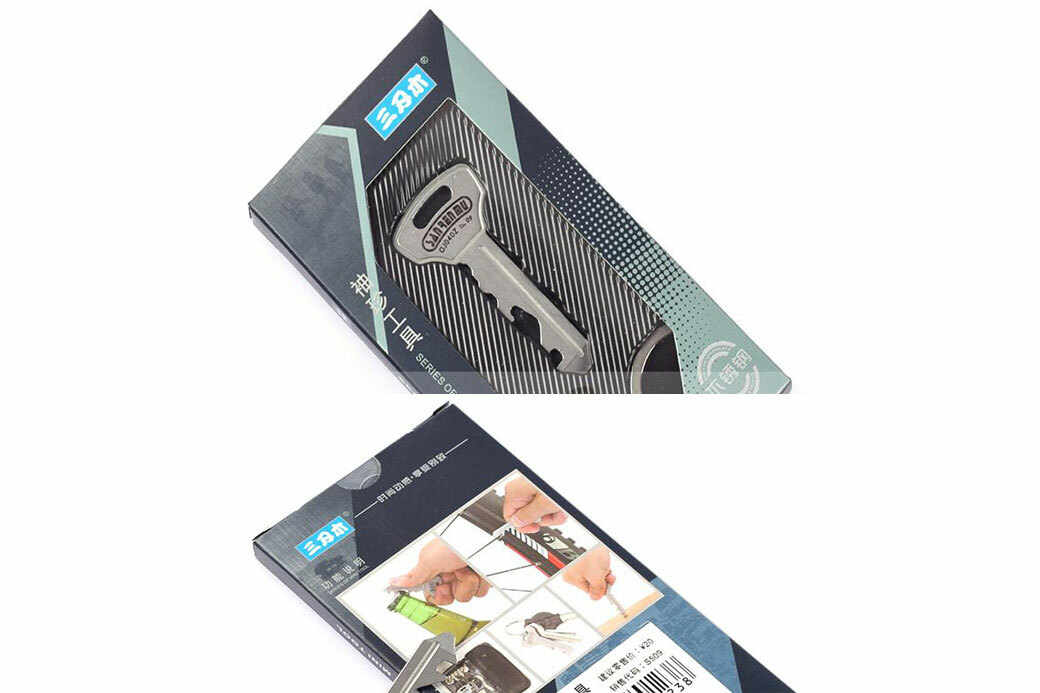 Sanrenmu GJ040Z Key chain Multi EDC Tools Bottle Opener Screwdriver w/ Key Ring