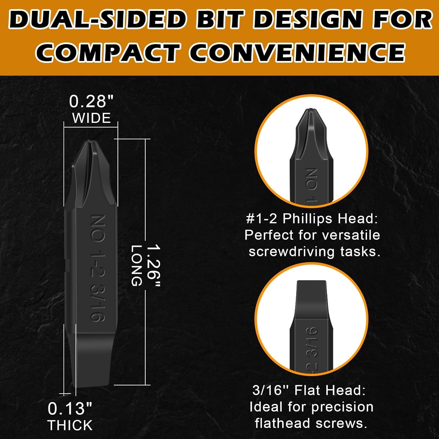 4-Pack Replacement Screwdriver Bits, Designed for Leatherman Multi-Tools, Philli