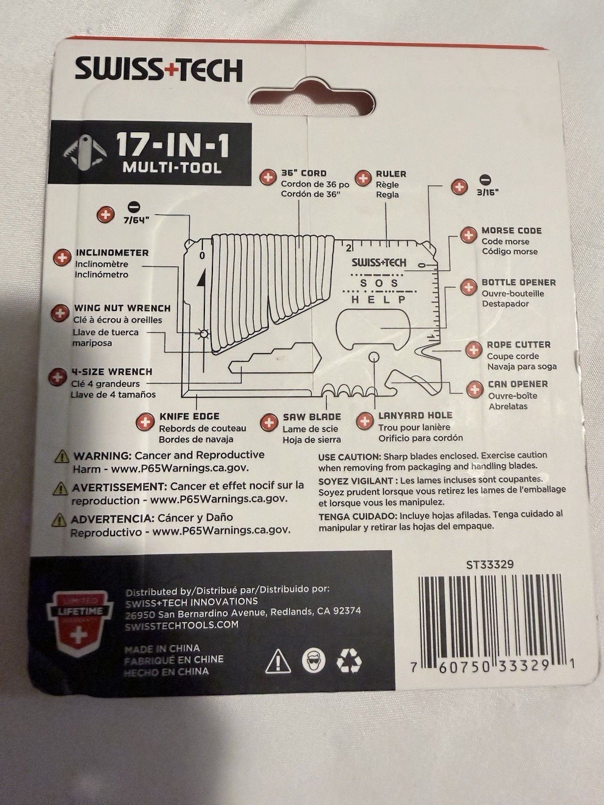 Swiss+Tech 17-in-1 Credit Card Survival Tool Fits Into A Wallet Brand New