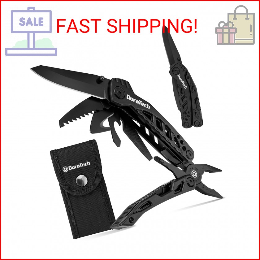 DURATECH 11-in-1 Multitool Knife, Gift for Men Dad, Stainless Steel Multi Tool P