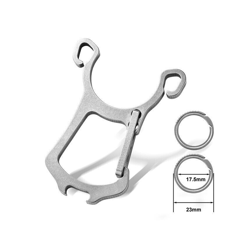 EDC Titanium Alloy Multi Tools Keychain Bottle Opener with Key Ring Gift