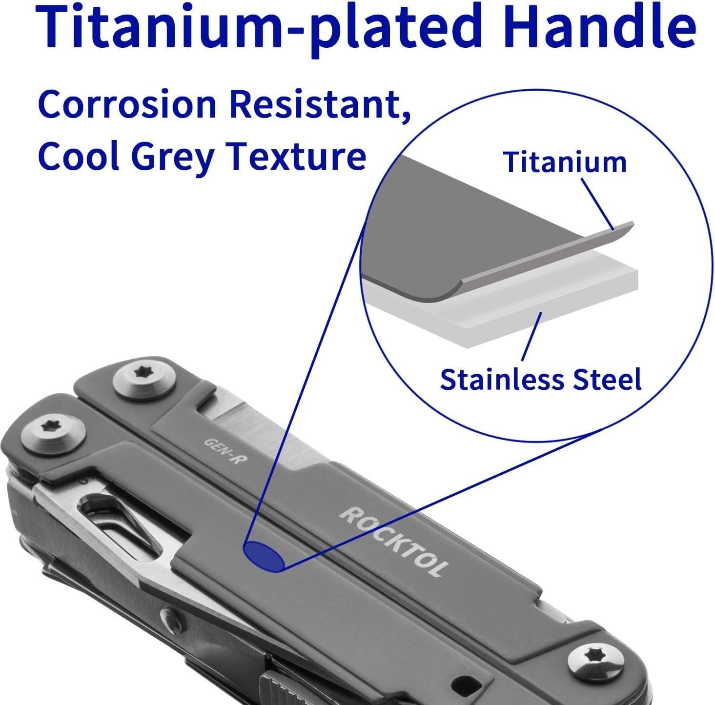 Multitool Pliers, EDC Multitool Pocket Knife VG10 Blade, 27-In-1 Multi-Tool with