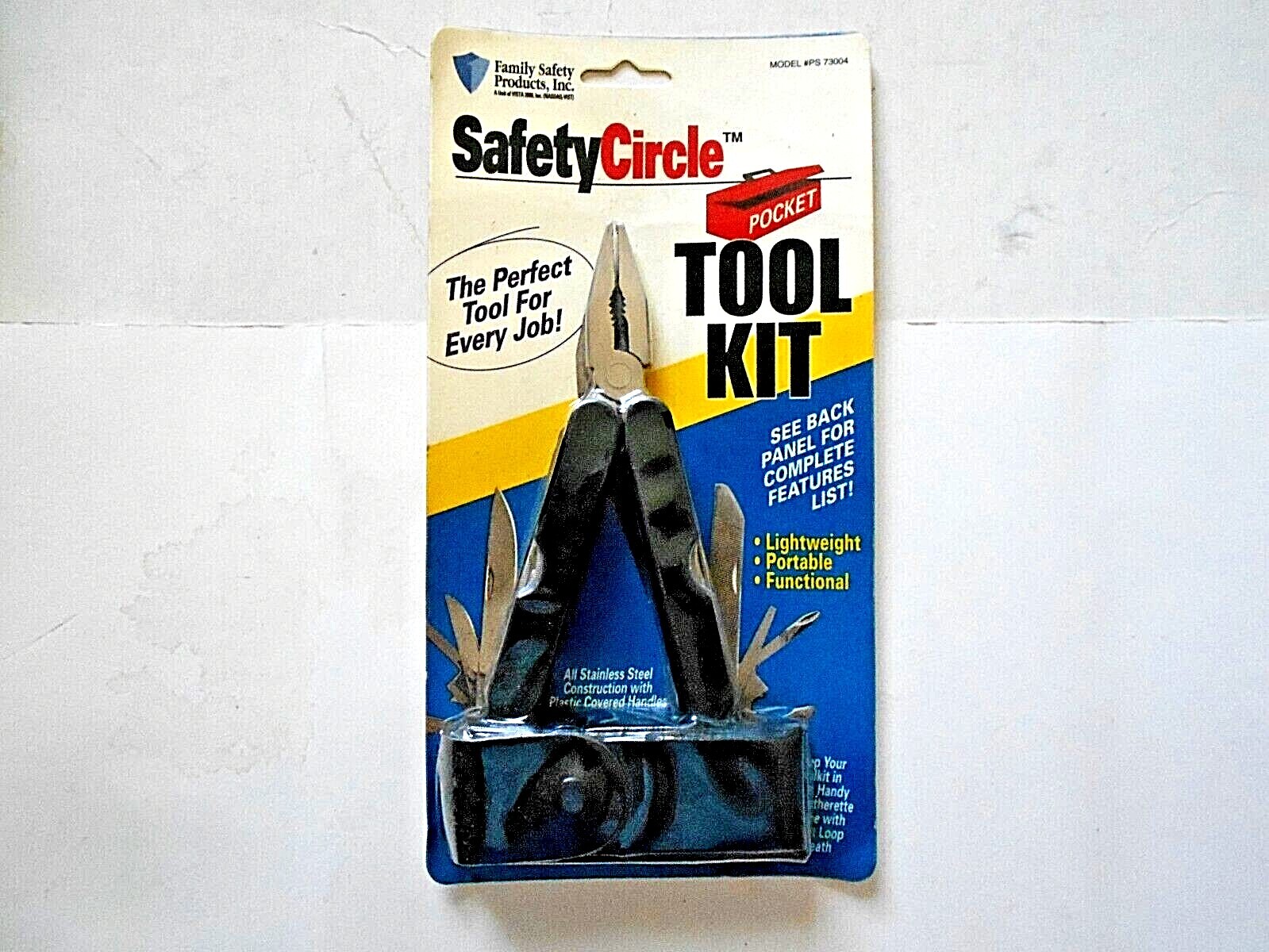 Safety Circle Stainless Steel Pocket Tool Kit w/Carrying Case Model No. PS-73004