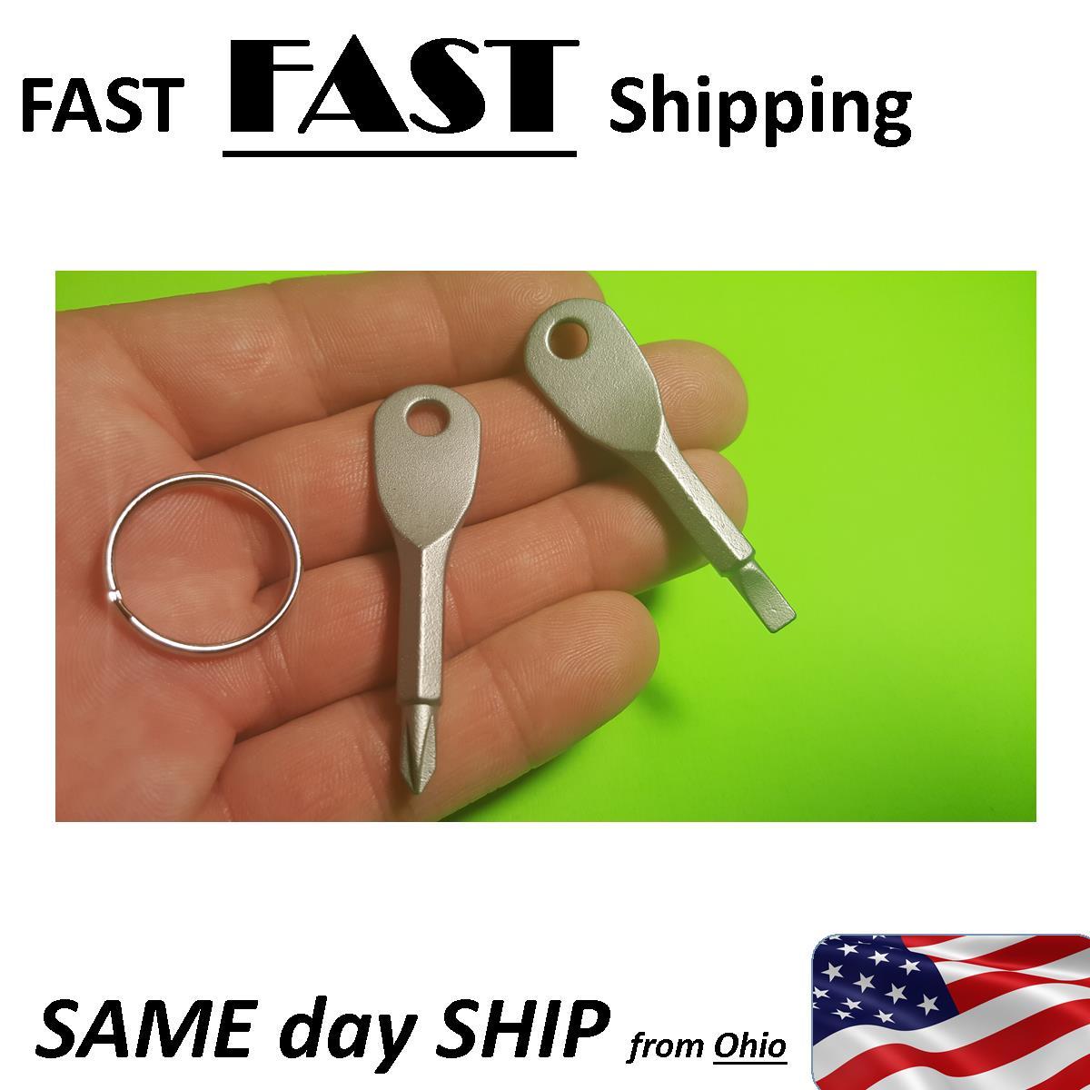Key size SCREWDRIVER – fits on your key chain — 2 SETS