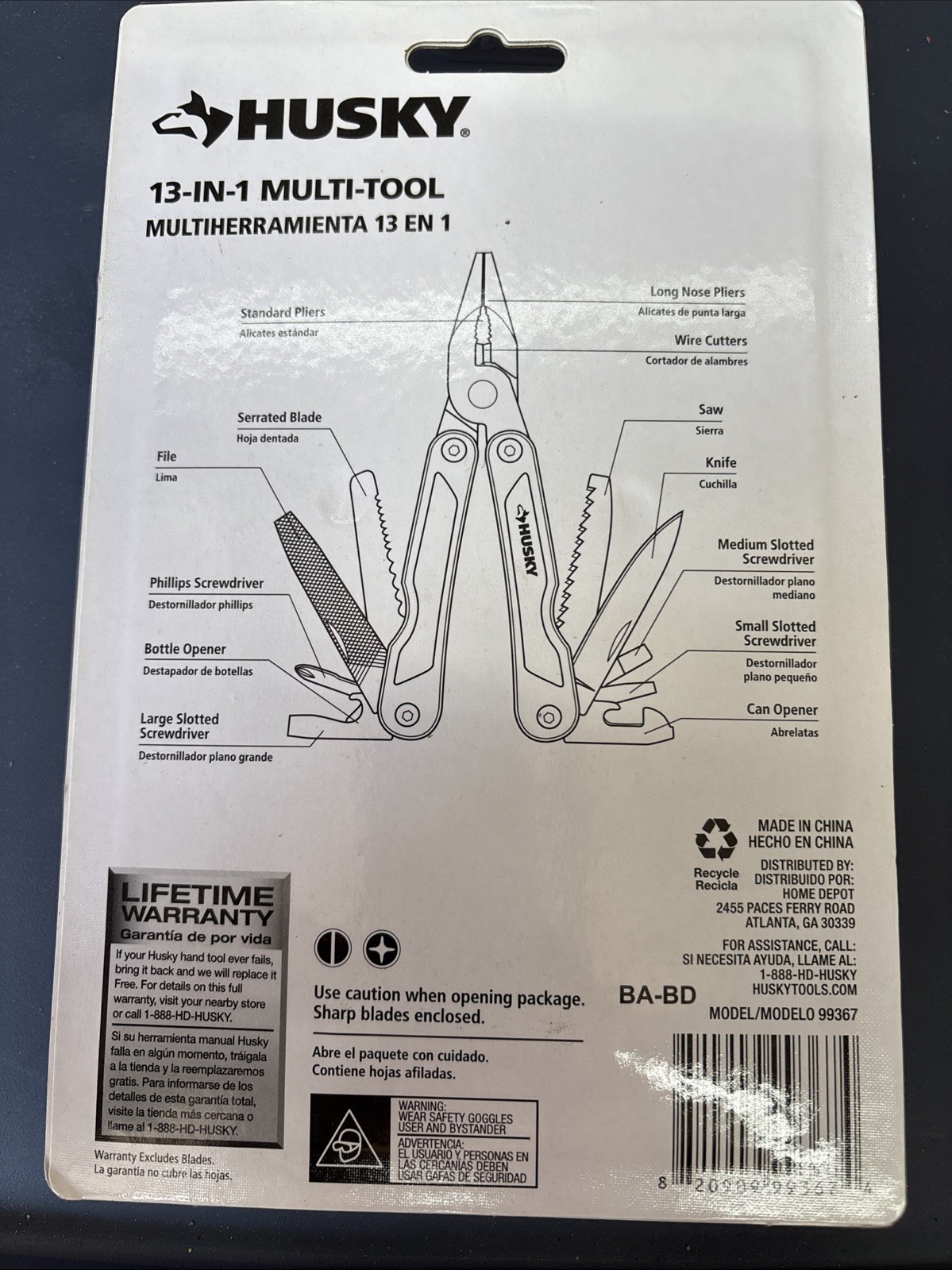 Husky 13-in-1 Multi-Tool Stainless Steel – Guaranteed New
