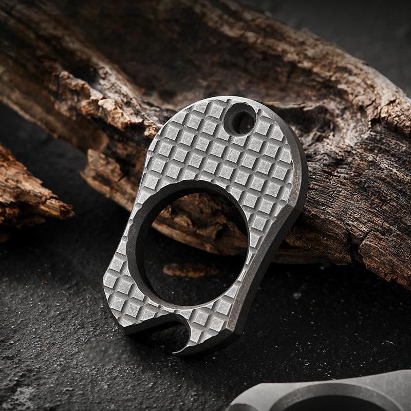Titanium Bottle Opener EDC Keychain Necklace Pendant Outdoor EDC Multi Tool Gift