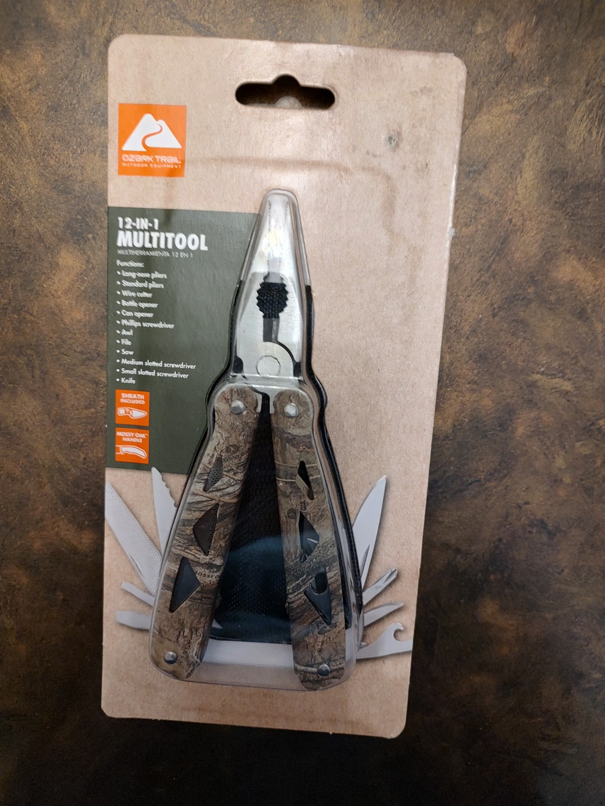 Brand New Ozark Trail 12 In 1 Multitool Belt Loop Sheath Camouflage Sheath