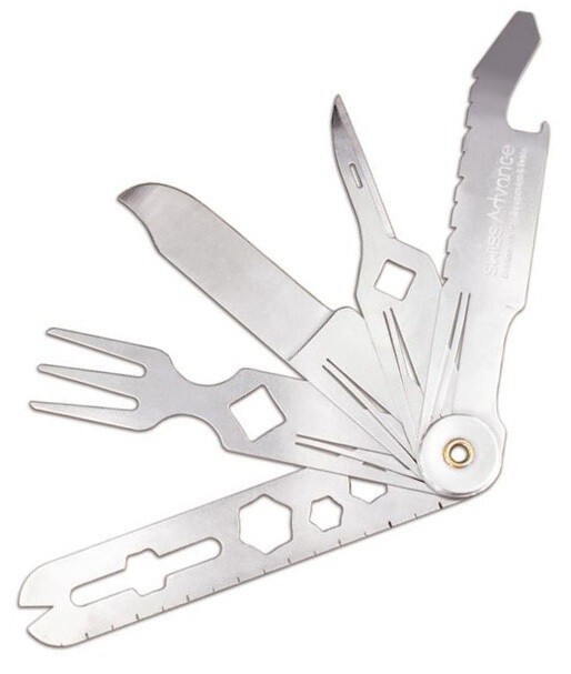 Swiss Advance CRONO N5 Pocket Knife Many Steel Tools From Fish Scaler to Bradawl