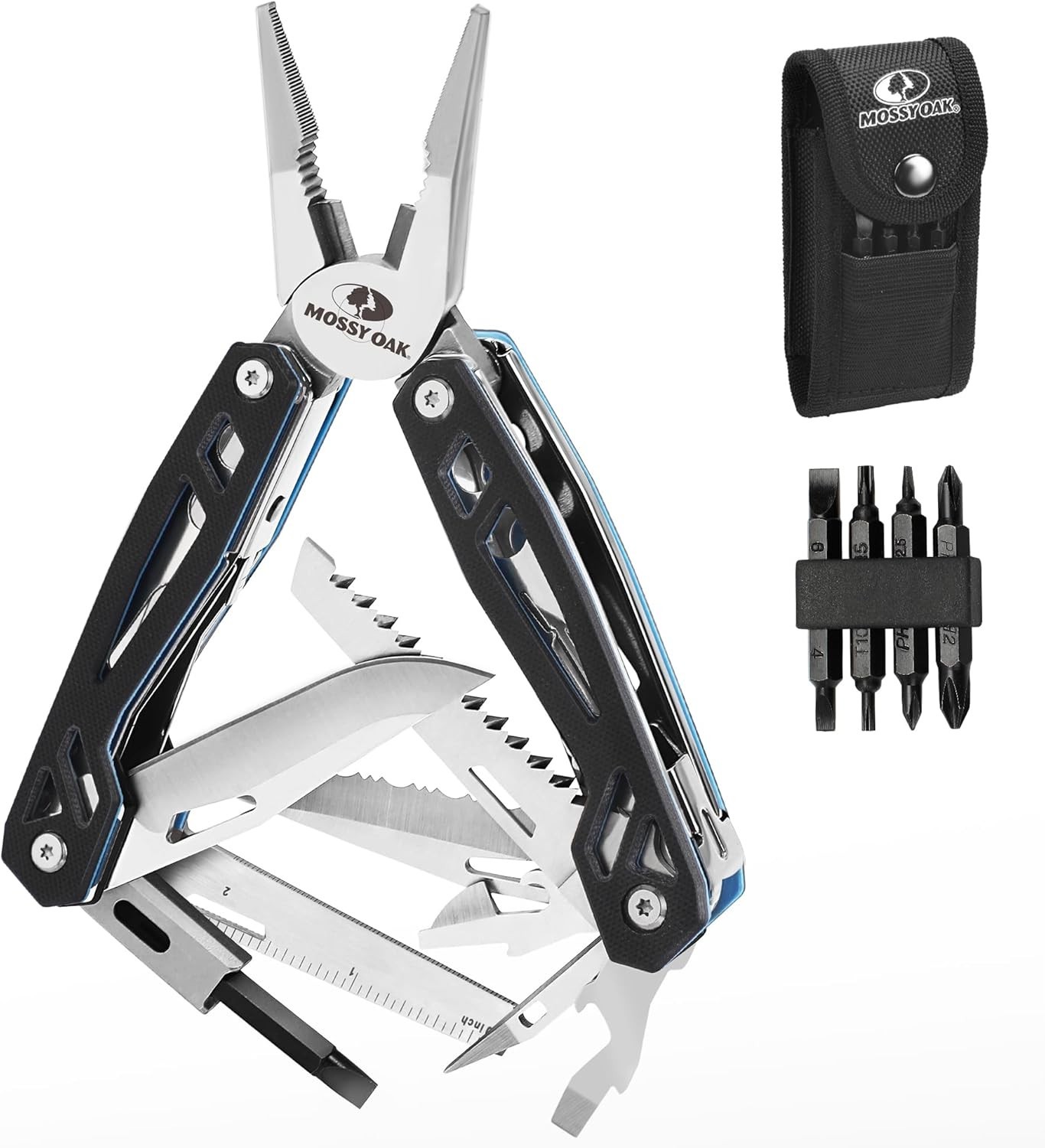 21-in-1 Stainless Steel Multitool with G10 Handle & Sheath – Perfect for Outd…