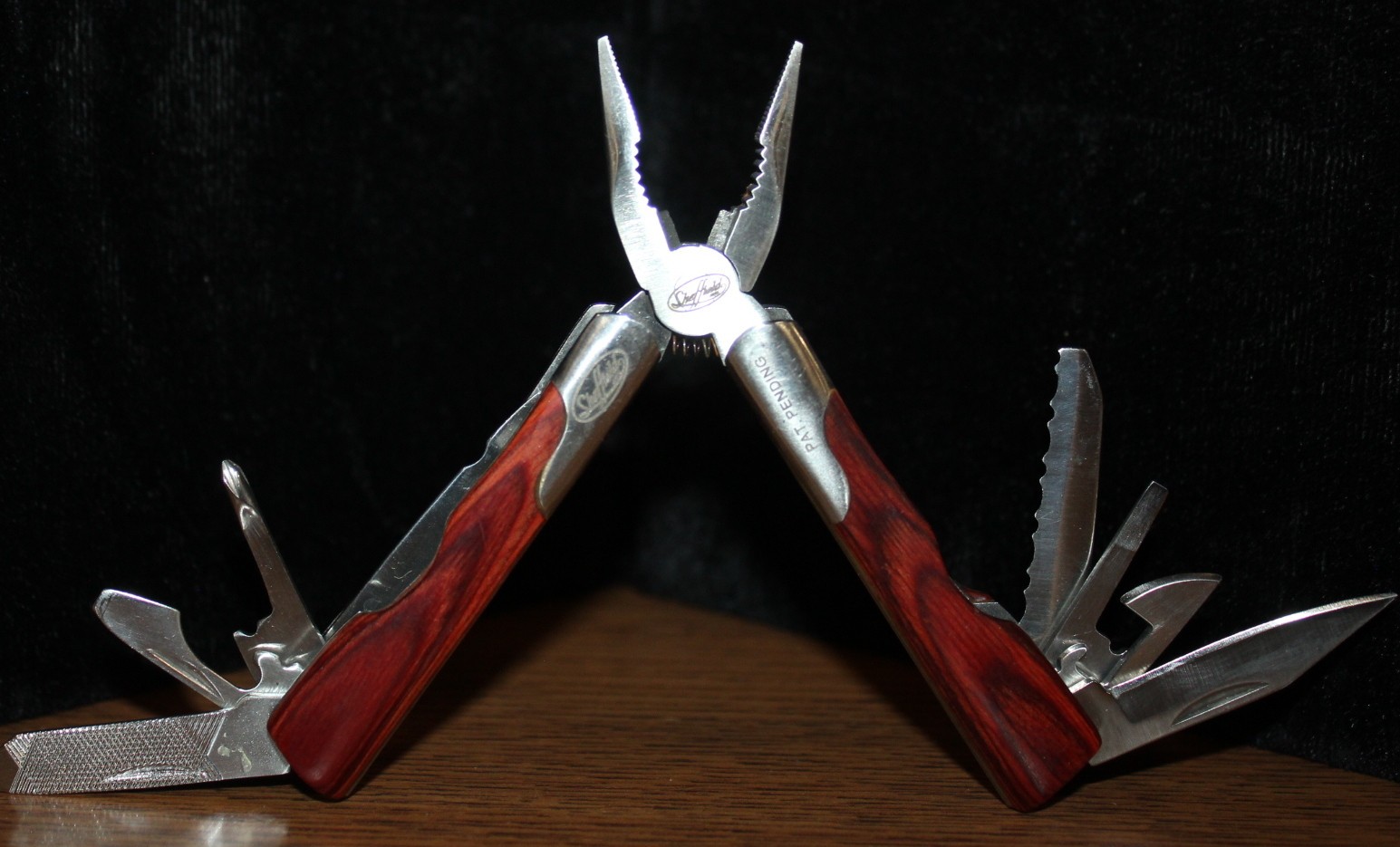 Sheffield 9 In 1 Wood Grain Handle Multi Tool Knife 9 In 1 Made By Sheffield