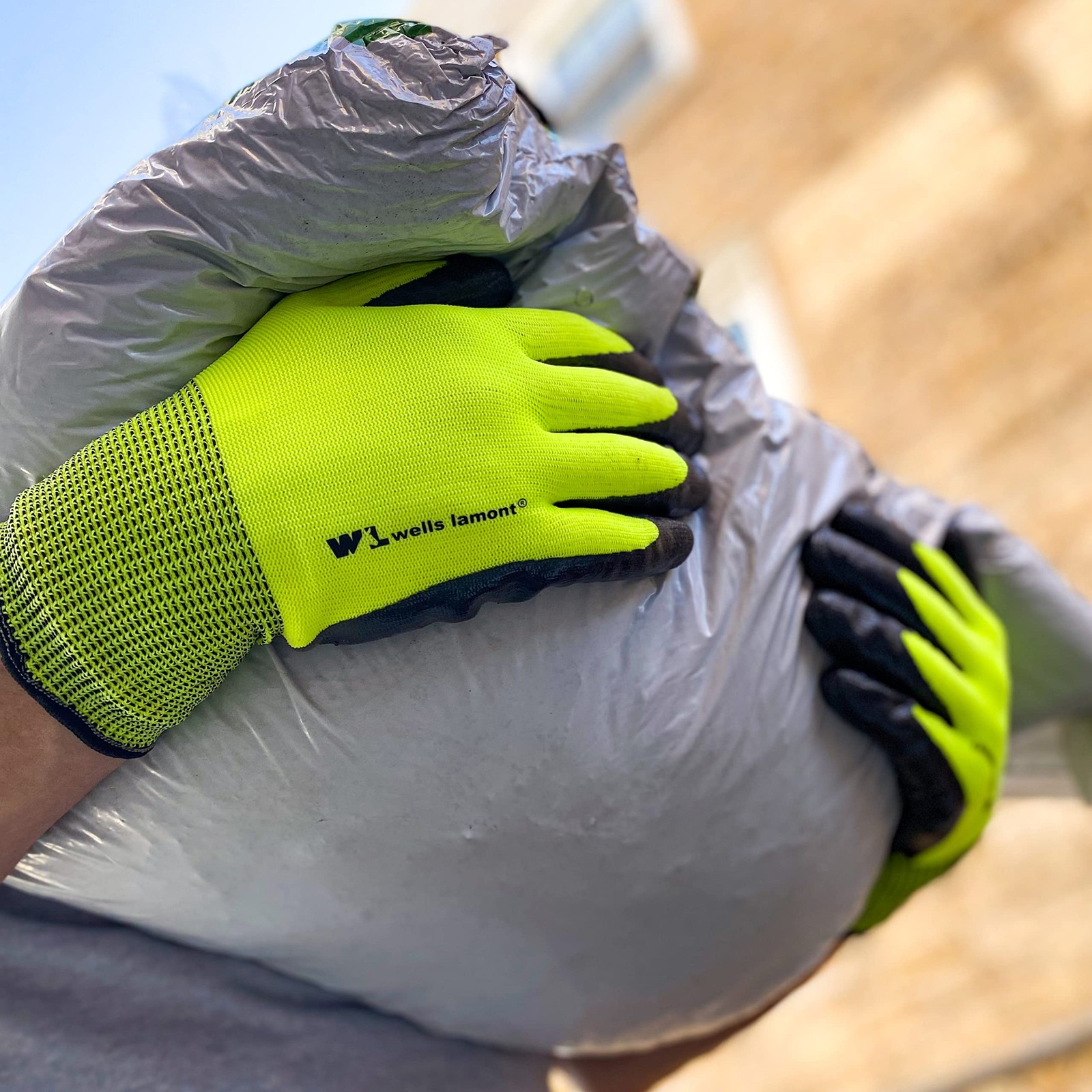 Wells Lamont 3 Pair Pack Men’s Nitrile Coated Grip Work Gloves, Medium 546MF,…