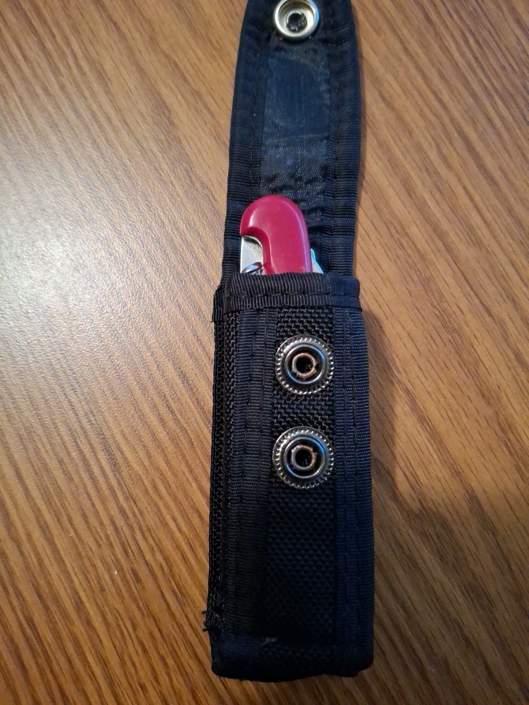 Unbranded 6 Function Red Swiss Army Type Knife With Nylon Sheath