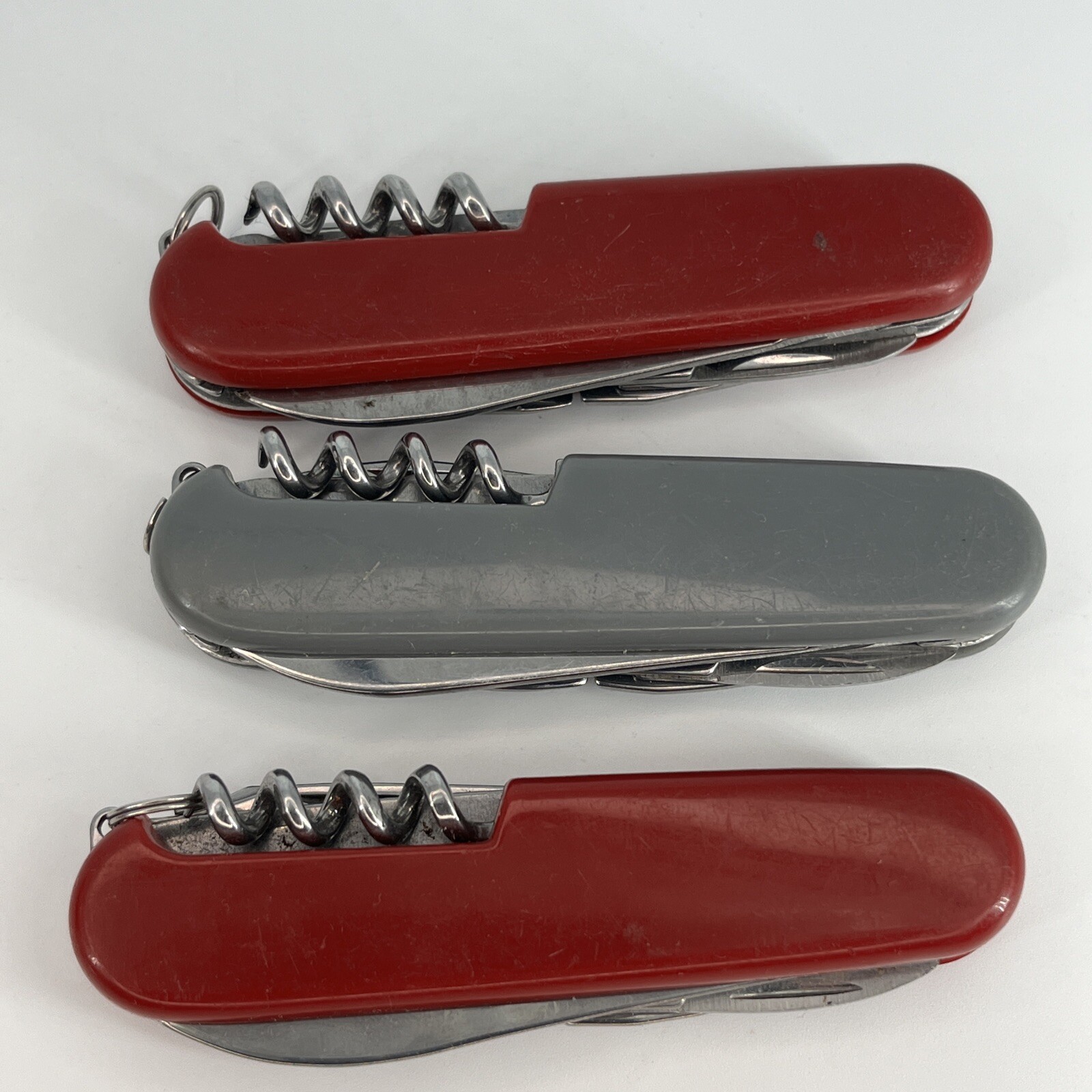 LOT OF 3 Ozark Trail Multi Tool 8-in-1 Pocket Knife – Red & Gray Color SAVE BIG!
