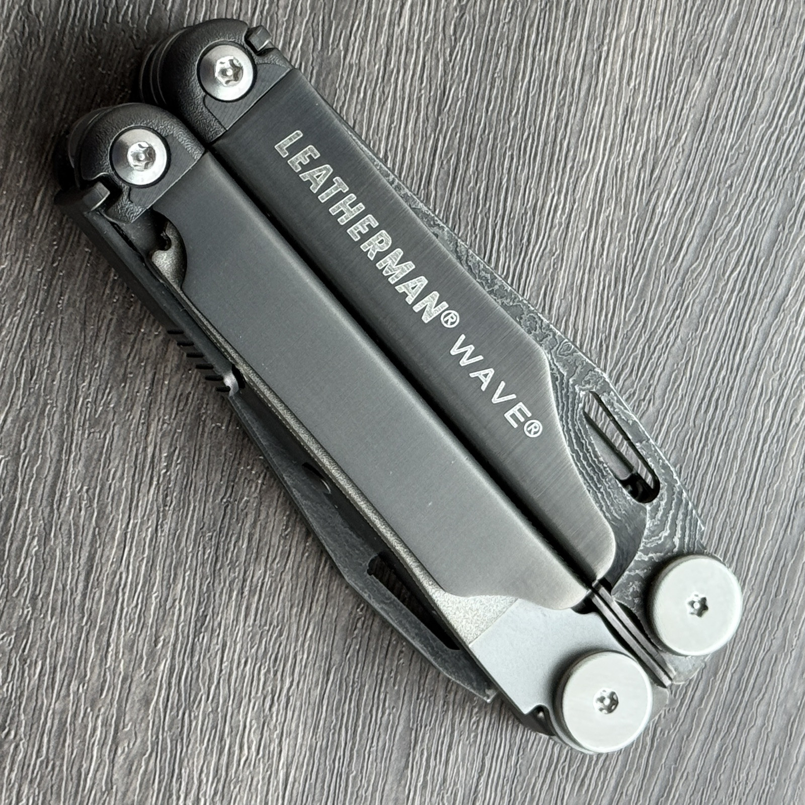 Collectible Limited Edition Leatherman Damascus Wave multitool. Serialized