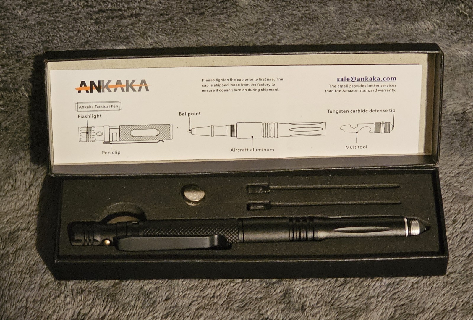 Ankaka Tactical Multitool Ballpoint Pen With Flashlight New Open Box