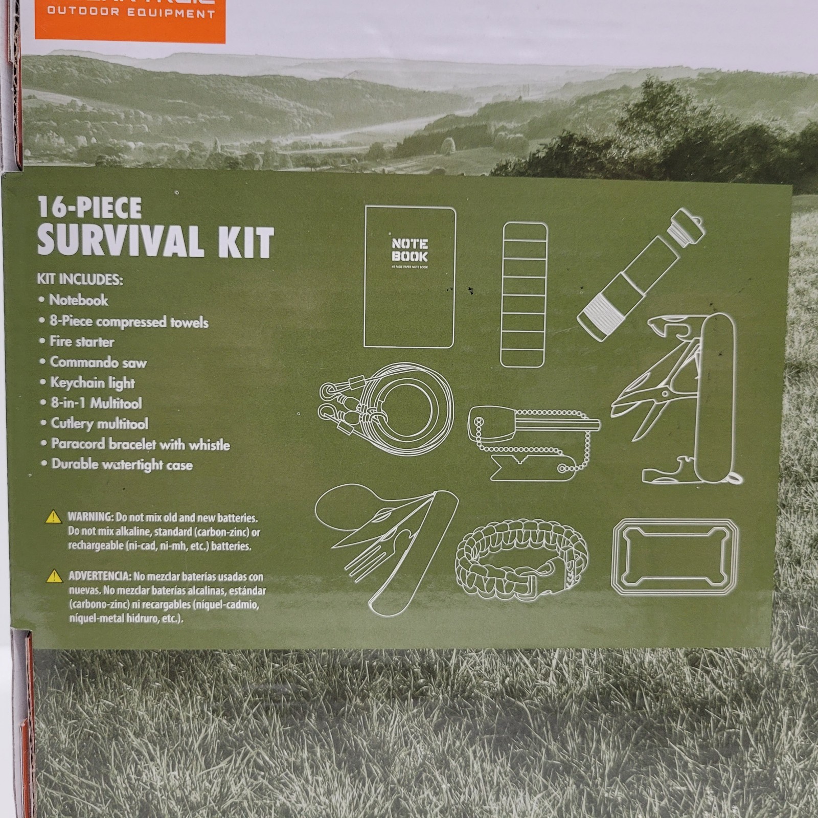 Ozark Trail Outdoor Equipment 16-Piece Survival Kit NEW IN BOX