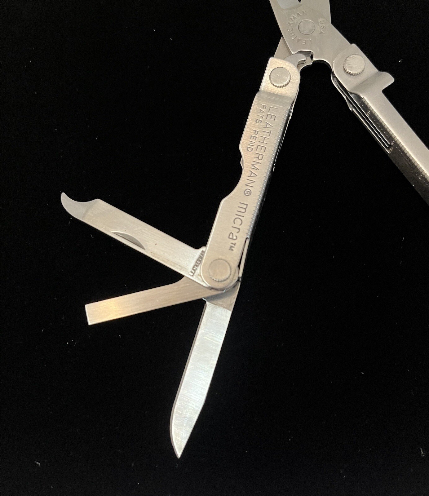 Vintage Leatherman Micra Multi-Tool Pocket Knife Engraved DAD