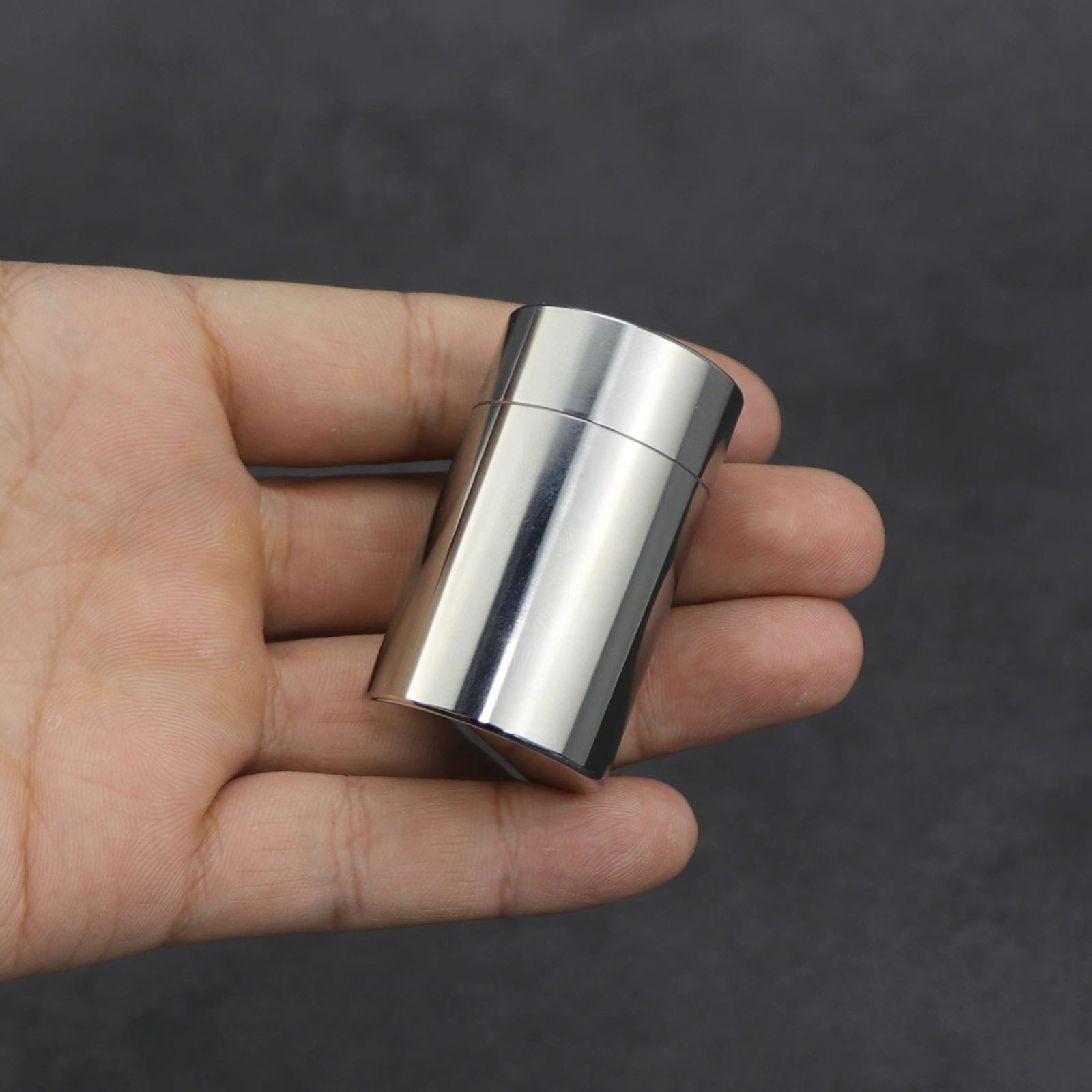 EDC 304 Stainless Steel Waterproof Pill Case Capsule Seal Container Storage Box