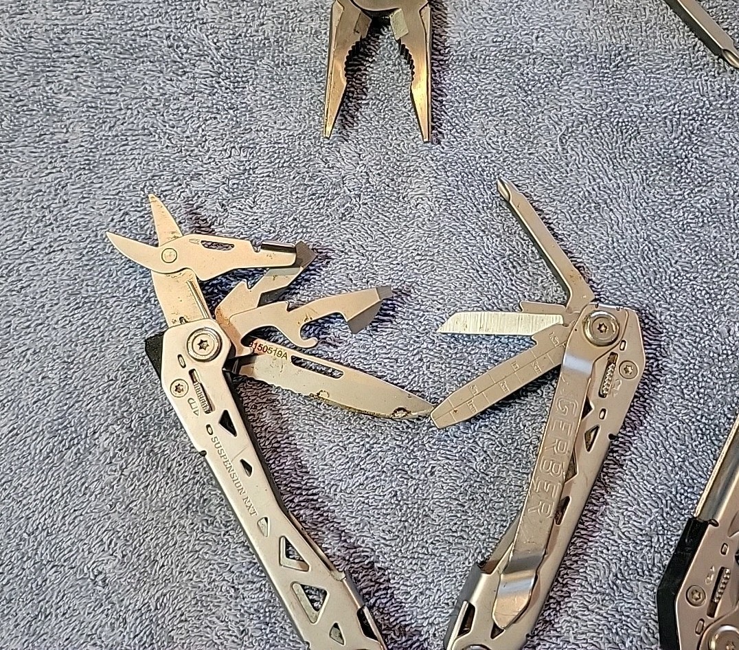 Gerber Suspension NXT Multi Tools – LOT OF 12 – Pliers, Scissors, Knife, File