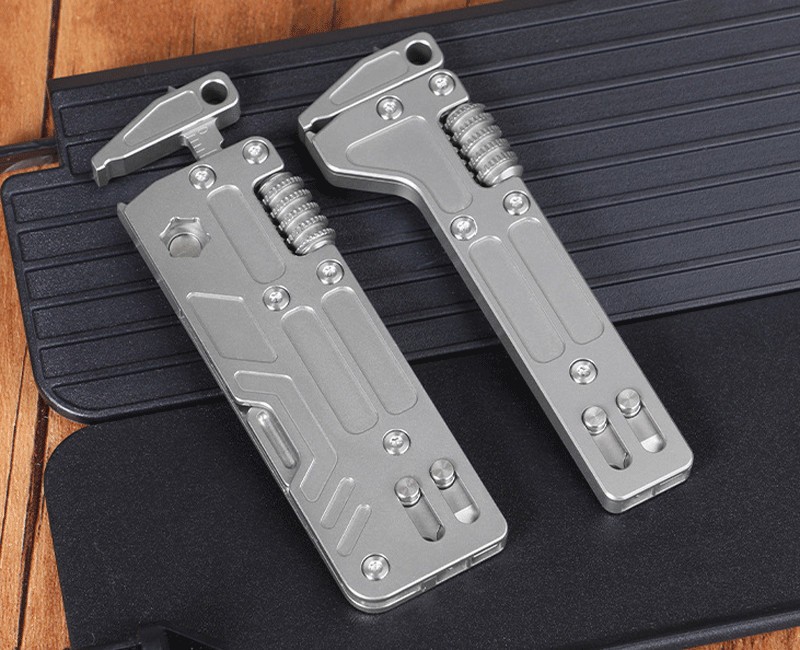 EDC Titanium Alloy Multi Tools Adjustable Wrench Pocket Outdoor Camping Keychain