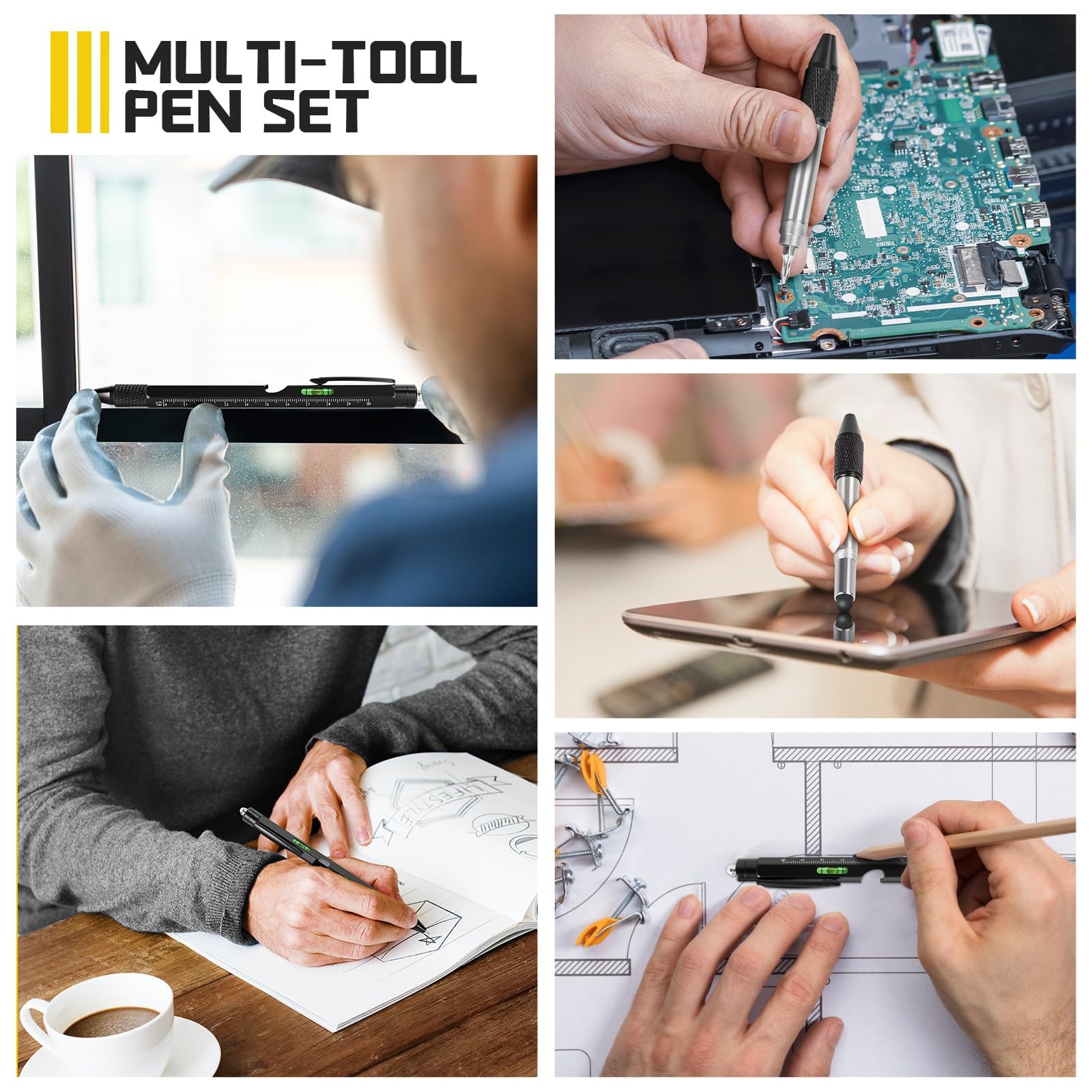 9 In 1 Multitool Pen with LED Light Gift for Dad Husband Grandpa