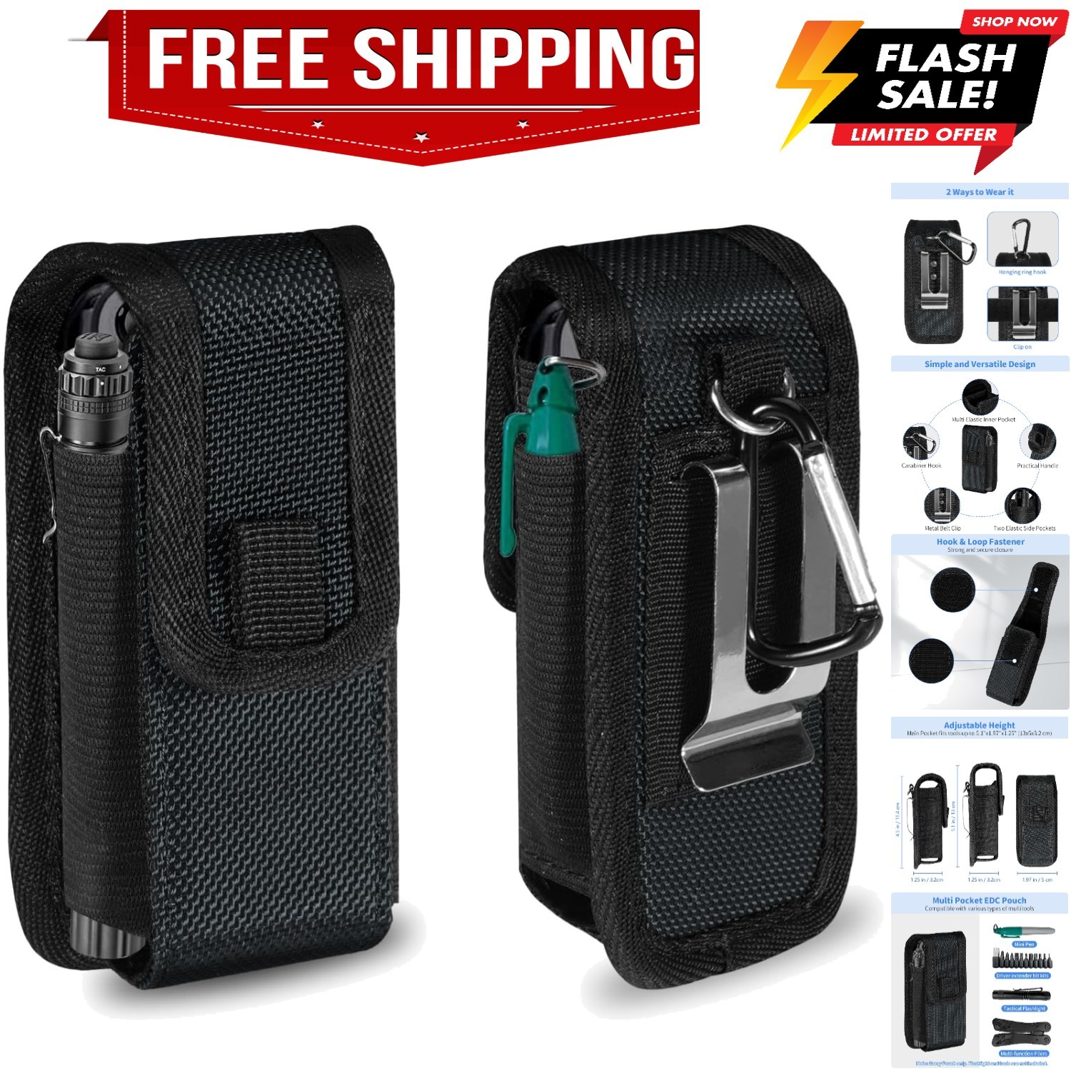 Multitool Sheath EDC Pouch Compatible with Leatherman Wave Plus Wingman Surge…