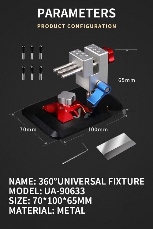 UA-90633 Two-in-one 360° Universal Tool Holder Model Making Fixture Fixed Pliers