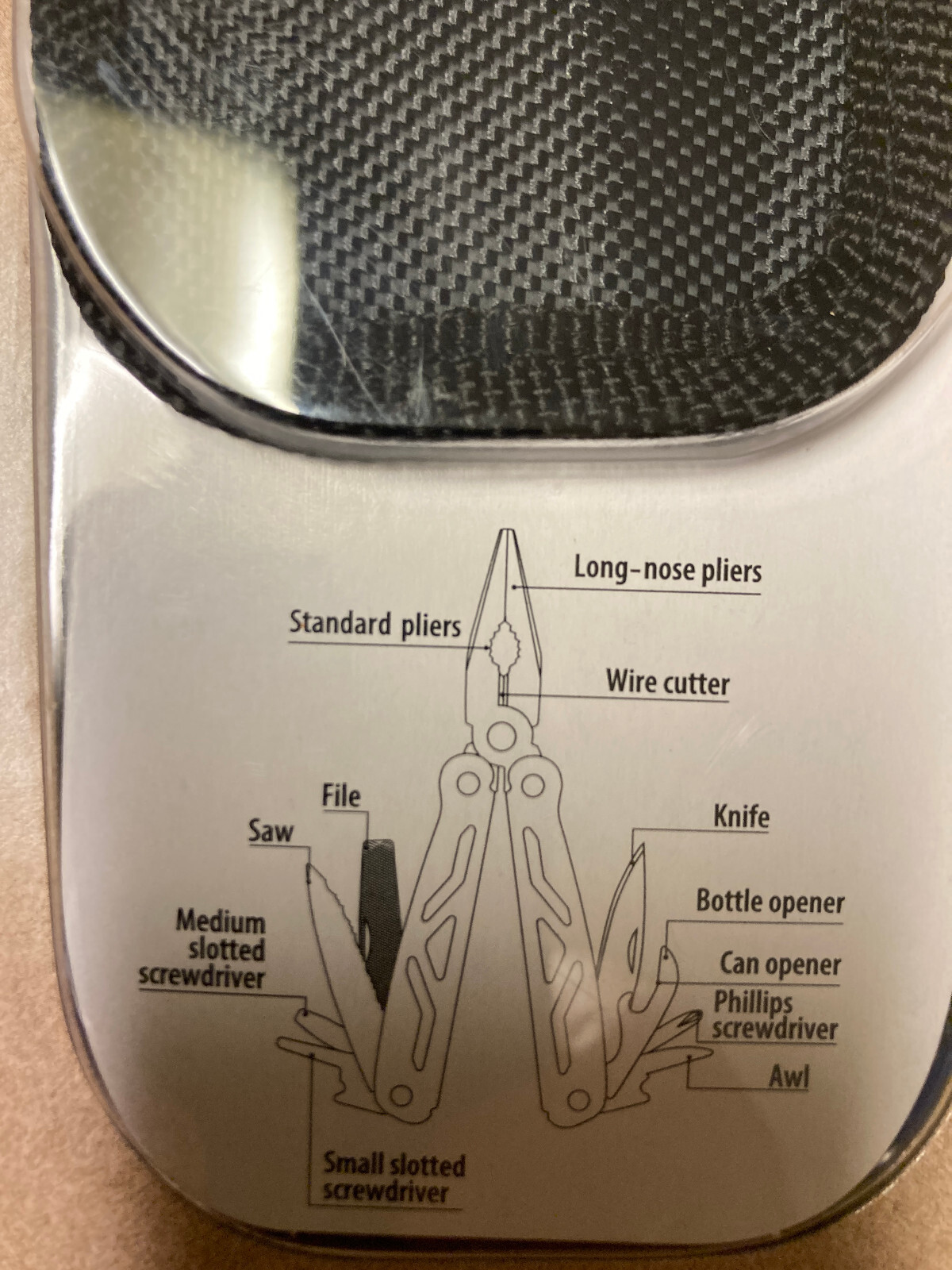 Ozark Trail 12 In 1 Multi-tool Camo Stainless Steel W Sheath Pliers Wire Cut