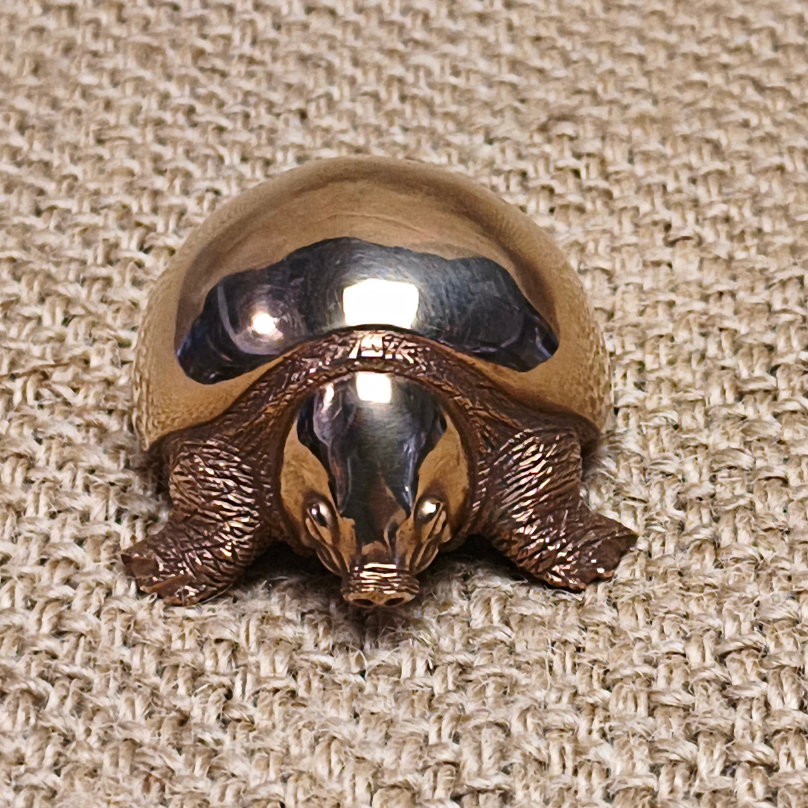Purple copper Pig-nosed turtle Tortoise handcraft animal reptile statue ‌Fly Ri
