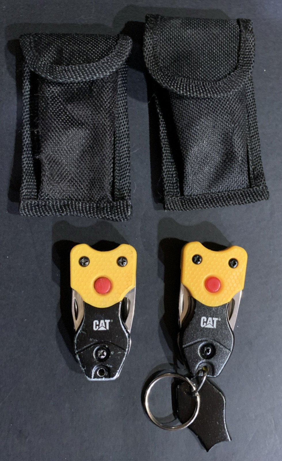 CATERPILLAR CAT MUlTI-TOOL With Sheaths Lot Of 2 NEW & USED