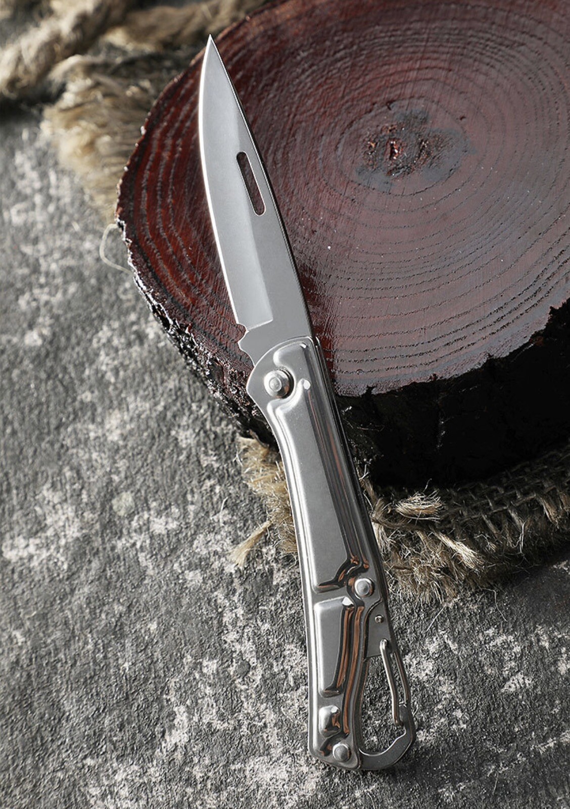 Small Folding Knife Survival Outdoor Tactical Pocket Knife Keychain, Hunting EDC