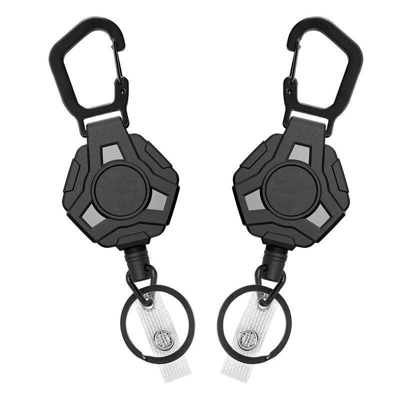 Tactical Zinc Alloy Auto Extend Keychain for Outdoor Sports