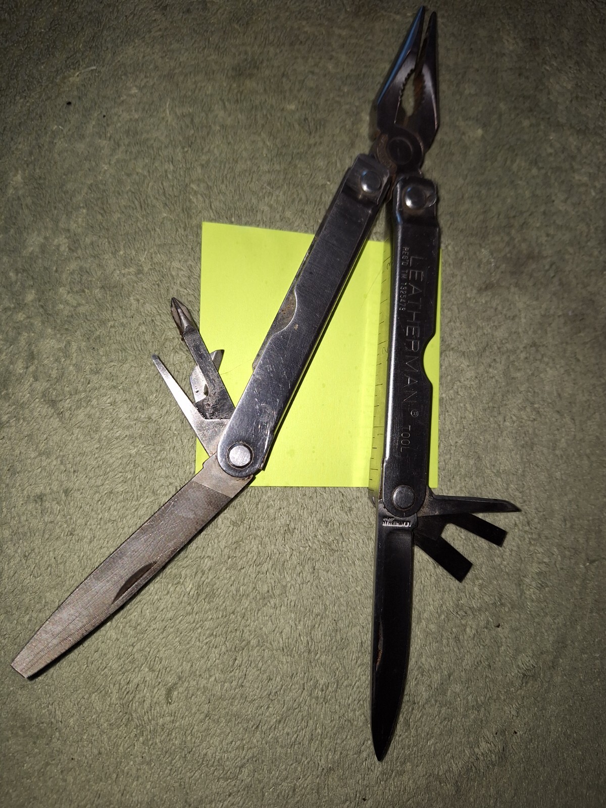 1 RARE LEATHERMAN ORIGINAL PST Multi Tool Knife BIG LETTERS JAPAN Lot 519