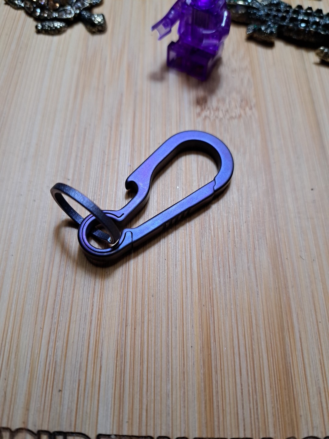 Titanium Alloy Carabiner Keychain With Built-in Bottle Opener